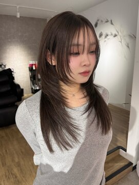 エトワ 中央店(etoi) 大分韓国かき上げレイヤーカット大人レイヤー顔まわりレイヤー