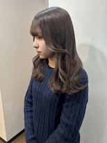 ルルズ(LULUS)&nbsp;ココアブラウン顔周りレイヤーカットオリーブブラウン