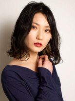 クアトロ グランシュ 川崎店(QUATRO × GranCieux)&nbsp;黒髪×無造作くせ毛風波ウェーブのゆるふわボブディ