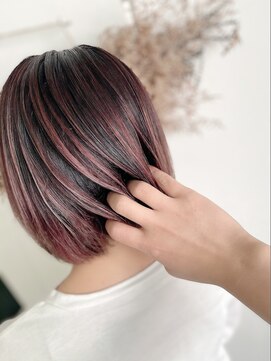 S4ヘアープロデュース(S4 hair produce) 【S4】pink bob×air touch