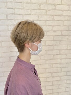 ビス リアン 川口店(Vis lien) 耳掛けショートマッシュ×ミルクティーベージュ♪