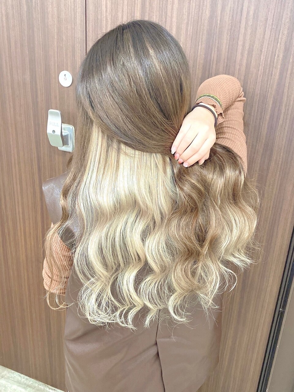 ブラウン×ホワイト#シールエクステ#セクションカラー#美髪#池袋