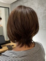 ラッキーヘア 加古川(Lucky Hair)&nbsp;白髪ぼかしハイライト☆大人レイヤーウルフスタイル【浦田】