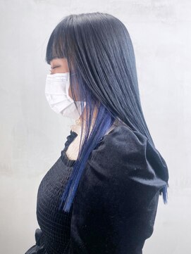 アルバム 銀座(ALBUM GINZA) インナー青_ホワイトグレージュネビージュこなれミディ_ba380602