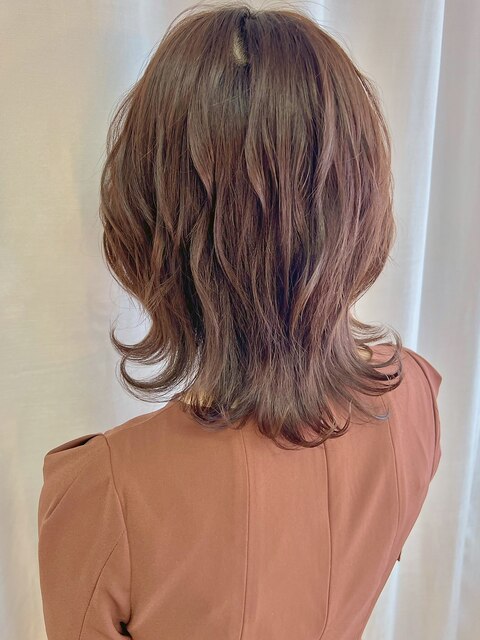 ダウンヘアセット　巻きおろし　カジュアルヘア　お出かけヘア