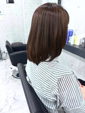 エンディアリング 東銀座(Endearing) 斜めバング/グレージュカラー/デザインカラー/眉毛/銀座/東銀座