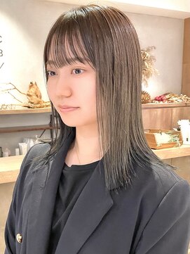 ディッセンバー 渋谷(December) 【December】ブリーチ無し透明感グレージュカラー×髪質改善◎
