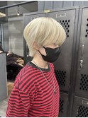 【GEEKS渋谷】マッシュウルフ/ホワイトブロンド/シースルー/中性