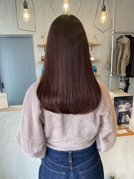 シェル 津山の手店(shel) 20代30代40代髪質改善艶感ピンクブラウン透明感