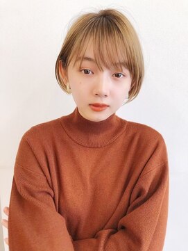 ロシェ 横浜店(loche) オリーブベージュ×レイヤーカットショート×横浜