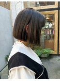 オリーブグレージュ　ボブ　