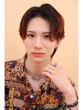 メンズ ルシードスタイル アウラ 松戸市五香(LUCIDO STYLE Aura) センターパート【五香#メンズカット#＜理容室＞#ブリーチ#眉毛】