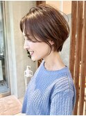 大人ショート/ハンサムショート/前髪なしショートくびれショート