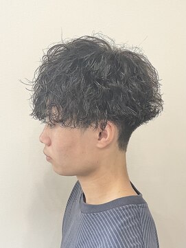 フラグス(FLAGS) メンズカット×スパイラルパーマ×マッシュ×黒髪