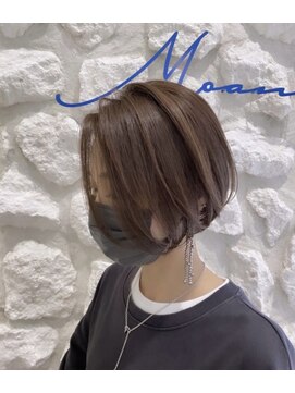 ヘアサロン エフ 渋谷(F) #ミルクティーベージュ　#アッシュベージュ　#ショートカット