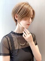 ハルキミナト ジャパン ヨコハマ(HARUKI MINATO japan YOKOHAMA)&nbsp;大人ショート/縮毛矯正/学割U24/ブルーカラー/くすみベージュ