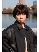 プレフル(playfull)&nbsp;ヘアカラーグレージュアンブレラカラーショートボブ 50代