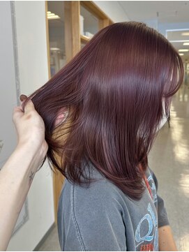 ヘアーメイクブランニュー セントラル 西大寺店(hair make Brand new central) ワインレッド髪質改善艶髪こっくり暖色カラー20代30代西大寺奈良