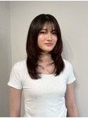 顔周りレイヤー/ダブルカラー/髪質改善/ケアブリーチ万代新潟駅