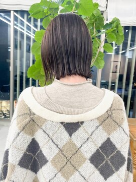 切りっぱなし/ボブ/レイヤーカット/ダブルカラー/ブリーチ/栄r70