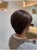 アッシュ系カラー×カット