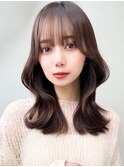 冬の大人ガーリー◎ミディアムレイヤーカット×ダークアッシュ