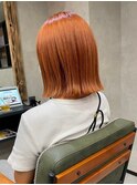 バレイヤージュ、ハイライト、レイヤーロング、グレーベージュ