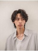緩めツイストスパイラルパーマ波巻きパーマメンズパーマ20代30代