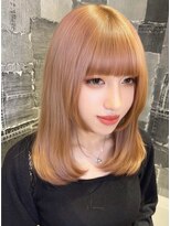 アース 会津若松店(HAIR&MAKE EARTH)&nbsp;ライトベージュ×ふんわりレイヤーボブ