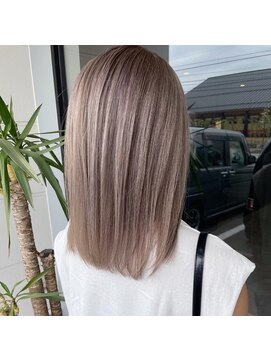 ナンバー(number+) 透明感抜群♪ダブルカラーブリーチミルクティーベージュ