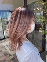 アース 小松店(HAIR&MAKE EARTH)&nbsp;ピンクベージュバレイヤージュくびれミディ