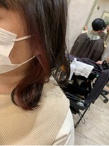 クシュ 所沢東口店(kusyu...)&nbsp;ペールベージュセクションカラーグラデーションカラー外ハネボブ