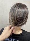 結んでも可愛いハイライト/復活カラー/グレージュ/アッシュ/大船