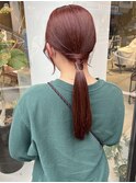 ブリーチなしダブルカラーピンク　ブリーチなしピンク/落合