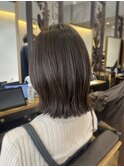 20代/30代/肩上ボブ/外ハネ/ヌーディーカラー