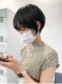 くびれショートヘアグレージュカラーイルミナカラー大人ボブ*