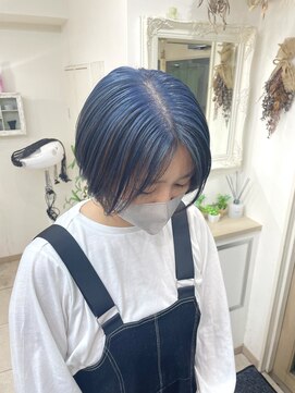 リヴィエラ 西日暮里店(Riviera) アンブレラカラー×ブルーカラー