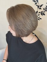 フラワー ナガハマ(Flower Nagahama)&nbsp;ミルクティーベージュ×丸みボブ