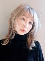 シオン(shion)&nbsp;美似合わせカットマロンベージュウェーブミディアム_69842