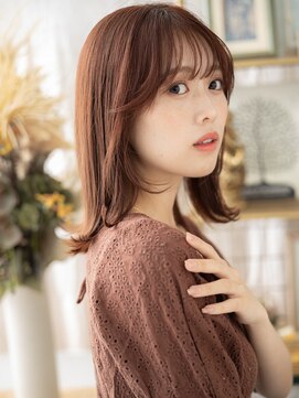 カバーヘア ブリス 戸田公園西口店(COVER HAIR bliss) ミルクティーピンク大人くびれレイヤーh3戸田公園20代30代40代