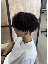 メンズギフト(men's GIFT)&nbsp;刈り上げツーブロックツイストスパイラルパーマメンズマッシュ