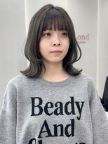 ロンド ブランシュ 錦糸町北口(Lond blanche)&nbsp;イメチェン外ハネボブ美髪ワイドバングミディアム縮毛矯正ボブ