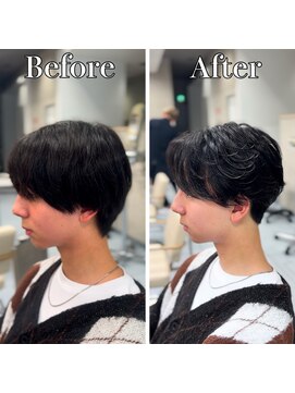 アッシュ 桜木町店(Ash) 横浜”曲がる縮毛矯正ニュアンスメンズ縮毛矯正