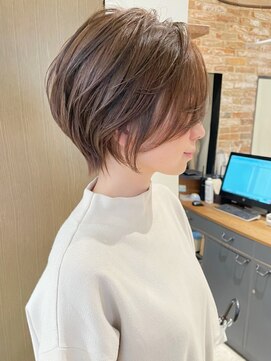 バンプ ギンザ(BUMP GINZA) 30代、40代/丸みくびれショートボブ×白髪染めハイライト/大宮
