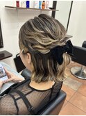 ハーフアップ