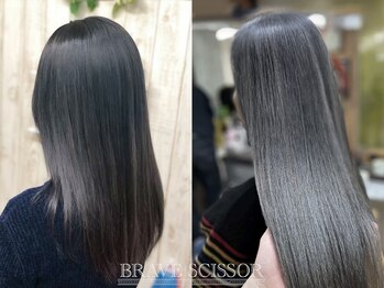 ブレイブシザー(BRAVE SCISSOR)の写真/【カット+美髪縮毛矯正￥13000】本気の髪質改善でうる艶美髪を実現！［あびこ/苅田/縮毛矯正/髪質改善］