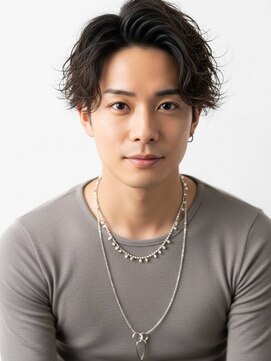 キャンバス バイ ネオリーブ 横浜西口(Canvas by neo.) ツイストスパイラル/ブルーブラック/フェザーパーマ/横浜/sk63