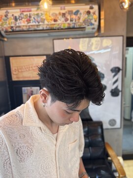 MEN'S DAMDEE TOKYO 浅草田原町【ダムディー】バーバー/フェード/メンズパーマ/理容室 ニュアンスパーマ/波巻きツイストスパイラル[浅草/理容室]