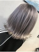 ミルクティーブロンド顔型別ヘアスタイル特集ホワイトグレージュ