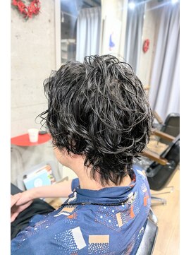 ヘアーメークテスタヴァンティ (Hair make Testavanti) メンズボブ×スパイラルパーマ